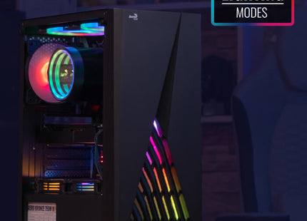 Case Gaming Aerocool Delta-G V2 | Media Torre | Vidrio Templado | RGB Frontal | Negro | ACCM-PV45043.11
