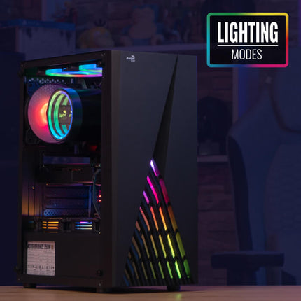 Case Gaming Aerocool Delta-G V2 | Media Torre | Vidrio Templado | RGB Frontal | Negro | ACCM-PV45043.11