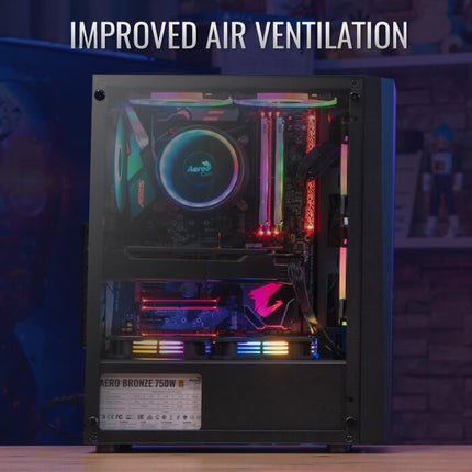 Case Gaming Aerocool Delta-G V2 | Media Torre | Vidrio Templado | RGB Frontal | Negro | ACCM-PV45043.11
