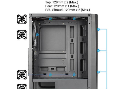 Case Gaming Aerocool Delta-G V2 | Media Torre | Vidrio Templado | RGB Frontal | Negro | ACCM-PV45043.11