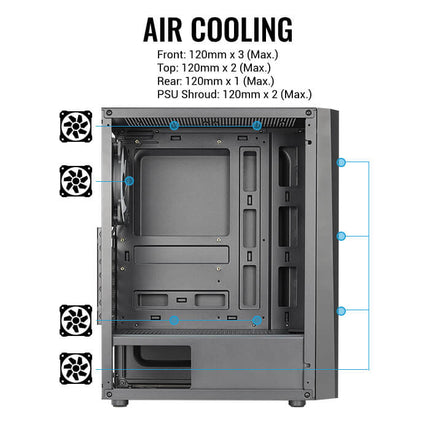 Case Gaming Aerocool Delta-G V2 | Media Torre | Vidrio Templado | RGB Frontal | Negro | ACCM-PV45043.11