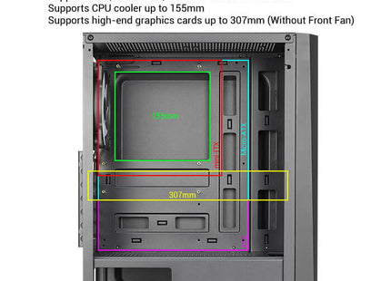 Case Gaming Aerocool Delta-G V2 | Media Torre | Vidrio Templado | RGB Frontal | Negro | ACCM-PV45043.11