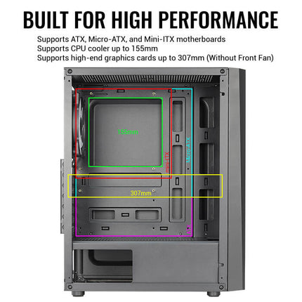 Case Gaming Aerocool Delta-G V2 | Media Torre | Vidrio Templado | RGB Frontal | Negro | ACCM-PV45043.11