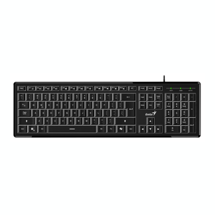 Teclado Genius SlimStar 820 | Alámbrico USB | Membrana | Español | Diseño Slim | Negro