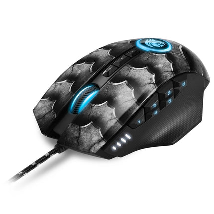 Mouse Gaming RGB Sharkoon Drakonia II | 8200 DPI | 11 Botones Programables | Iluminación RGB | Alámbrico