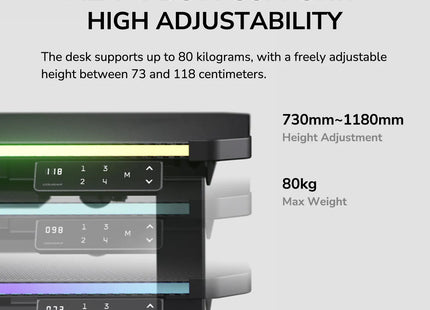 Cougar Escritorio Gaming Eléctrico RGB, E-Ares 120