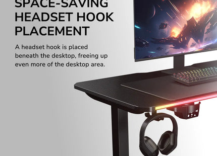 Cougar Escritorio Gaming Eléctrico RGB, E-Ares 120