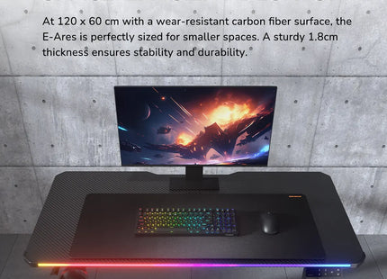 Cougar Escritorio Gaming Eléctrico RGB, E-Ares 120