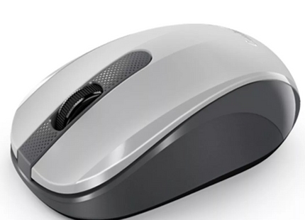 Mouse Genius NX-8008S desde arriba destacando botones y rueda de scroll