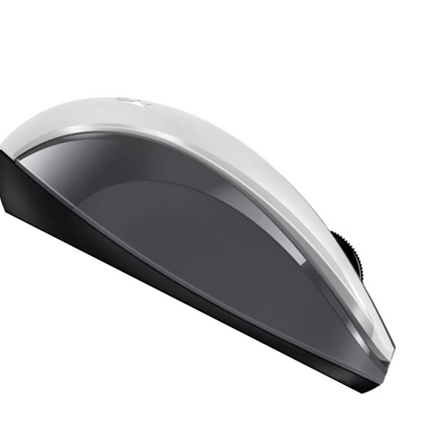Mouse Genius RS2 NX-8008S | Inalámbrico con Receptor USB | 1200 DPI | Diseño Ambidiestro | Blanco/Gris