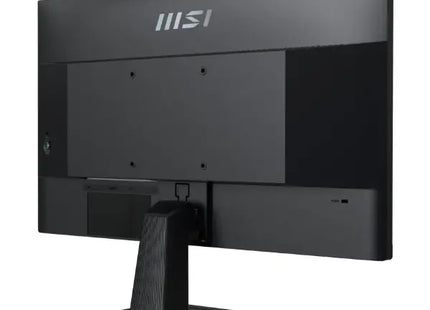 Monitor MSI PRO MP225 vista angular mostrando panel VA y marco delgado negro