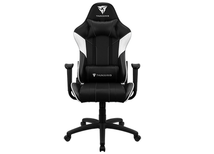 Silla Gamer ThunderX3 EC3 negro blanco vista frontal completa