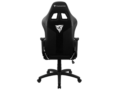Silla gaming ThunderX3 EC3 negro blanco vista tres cuartos