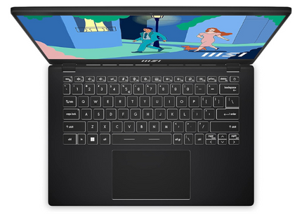 Laptop MSI Modern 14 C7M teclado retroiluminado detalle