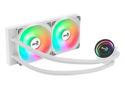 Enfriamiento Líquido RGB Aerocool Oasis L240 WH | AIO | Radiador 240mm | RGB | Compatible Intel y AMD