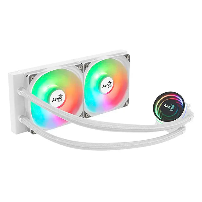 Enfriamiento Líquido RGB Aerocool Oasis L240 WH | AIO | Radiador 240mm | RGB | Compatible Intel y AMD