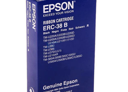 Epson cinta negra para ERC-30/34/38/M 115/119/133/TM-200/300/U200/U210/U220/U370    ERC38B