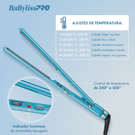 Pack Planchas Nano Titanium 1” + 1” BaByliss | Para cabello fino a normal | Tecnología Nano Titanium | Doble tamaño para precisión