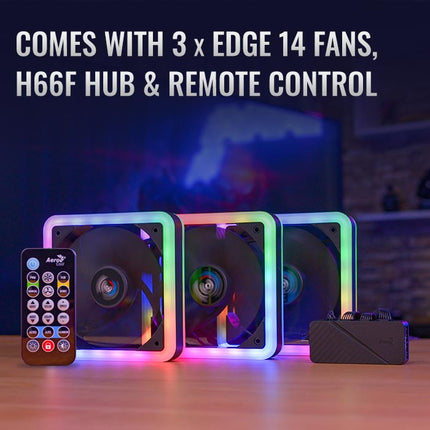 Abanico AeroCool Edge 14 Pro ARGB | 14cm | 3 Ventiladores