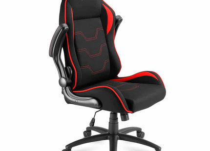 Silla Gaming Sharkoon ELBRUS 1 | Diseño Ergonómico | Reclinable | Base Metálica | Color Negro/Rojo