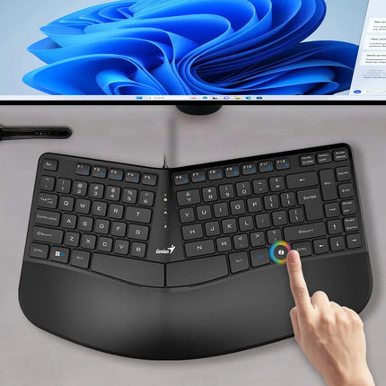 Teclado Genius ERGO KB-700 | Alámbrico USB | Español | Membrana | Diseño Ergonómico