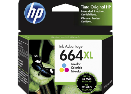 Cartucho Tinta HP Tricolor 664XL, F6V30AL