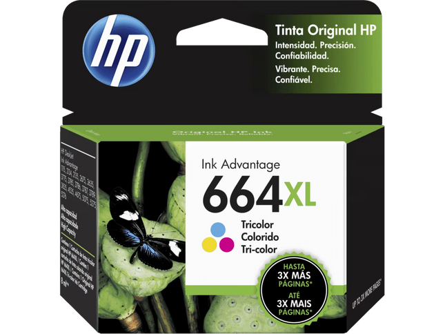 Cartucho Tinta HP 664XL Tricolor, F6V30AL