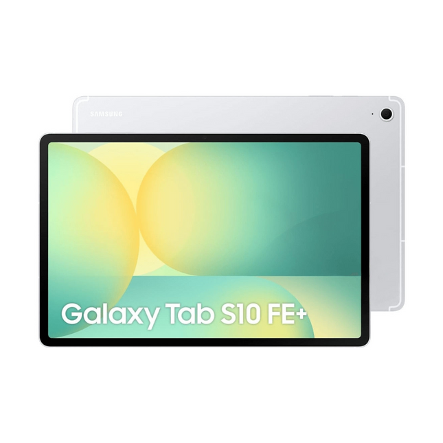 Samsung Galaxy Tab S10 FE+ vista frontal pantalla 13.1 pulgadas encendida