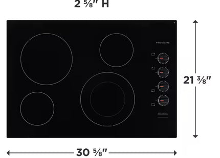 Frigidaire plantilla eléctrica 30 empotrable 4 quemadores FFEC3025UB