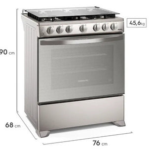 Frigidaire Cocina de Gas 30" 6 Quemadores Acero, FKGN30C3FYI