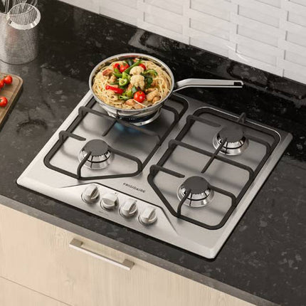 Plantilla de Gas Frigidaire FTGY24R0EMS | 24” | 4 Quemadores | Vidrio Empotrable | Acero Inoxidable
