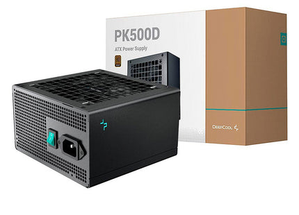 Fuente de Poder Deepcool PK500D 500W 80 Plus Bronze | Ventilador Hypro 120mm | Negro