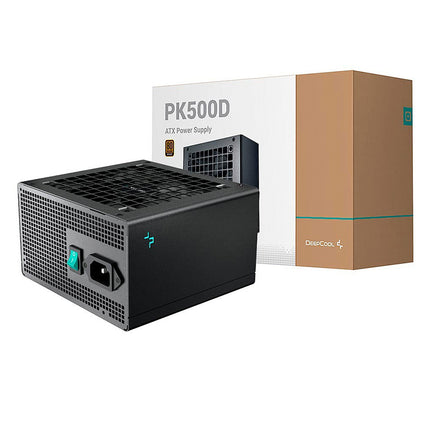 Fuente de Poder Deepcool PK500D 500W 80 Plus Bronze | Ventilador Hypro 120mm | Negro