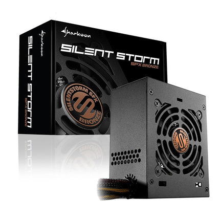 Fuente de Poder Sharkoon SFX Bronze 450W | Certificación 80 PLUS Bronze | Formato SFX | Ventilador 80mm | Cableado Fijo