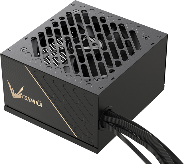 Fuente de poder FV-1000GD negra, ángulo adicional del producto