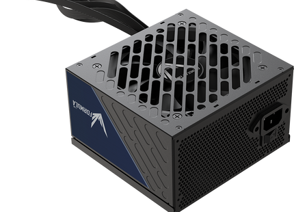 Fuente de poder FV-650LT negra, detalle del ventilador de 120 mm