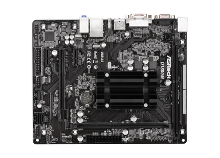 Tarjeta Madre ASRock D1800M | Procesador Dual Core J1800 | DDR3 | Micro ATX