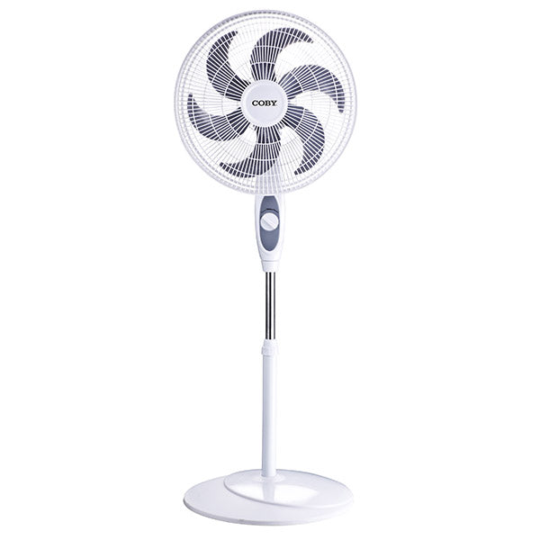 COBY Ventilador de Pie 18 pulgadas blanco FY3322-2204W vista frontal