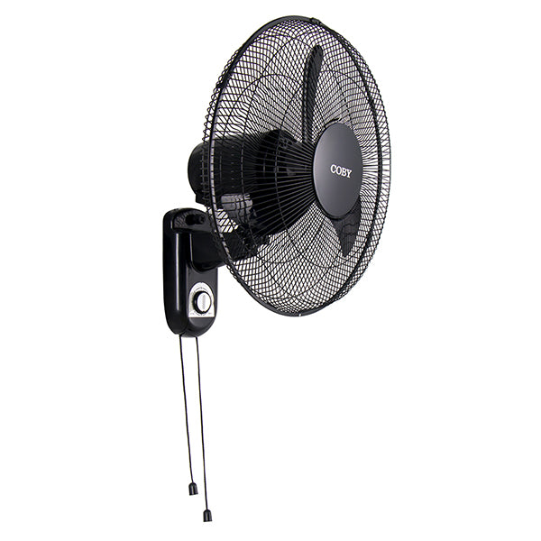 COBY Ventilador de Pared 16 pulgadas negro FY3322-2216WF-BK vista frontal