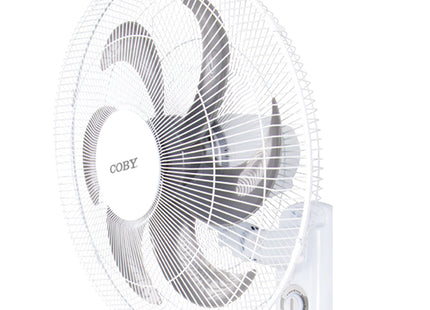COBY Ventilador de Pared 18 pulgadas blanco FY3322-2218WF-WHT vista frontal