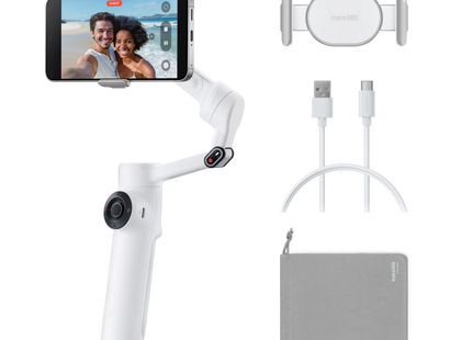 Insta360 Estabilizador con Rastreador IA Blanco, Flow 2