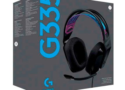 Headset Gaming Logitech G335 981-000977 | Alámbrico 3.5mm | Sonido Estéreo | Micrófono Flip-to-Mute | Negro