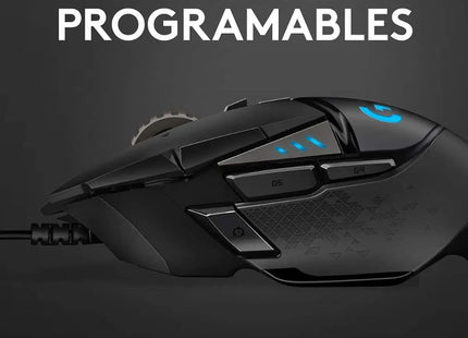 Mouse Gaming Logitech G502 HERO con efectos RGB LIGHTSYNC en acción