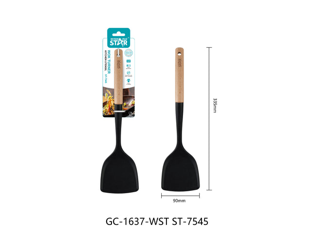 Espátula para Wok Winning Star, ST-7545 Silicona, Nylon, Madera