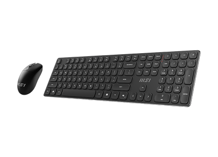 Teclado inalámbrico MSI FORGE K210 vista superior con teclas tipo tijera