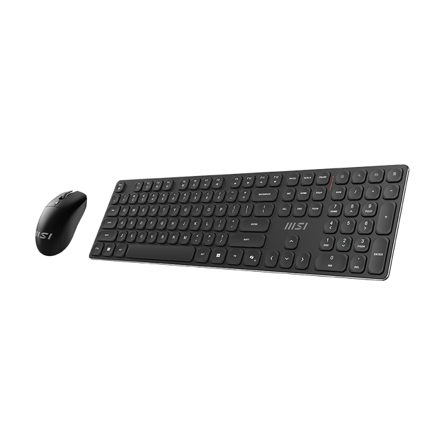 Teclado inalámbrico MSI FORGE K210 vista superior con teclas tipo tijera