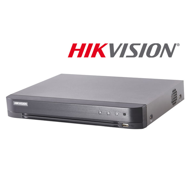 DVR Hikvision IDS-7208HUHI-M1/S | 8CH Analógico + 8CH IP | 8MP/5MP/4MP/1080P/720P | AcuSense | H.265 Pro+ | 1 SATA | 4 Audio | 8 Alarmas