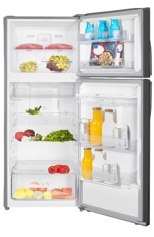 GRS GRD 425FF-TTX Refrigeradora de 16 pies³ con Dispensador, 2 Puertas y Acabado Gris