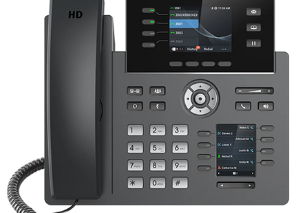 Grandstream GRP2614 Teléfono IP de 4 Líneas, 12 Cuentas SIP, PoE Gigabit, Wi-Fi 6 y Bluetooth