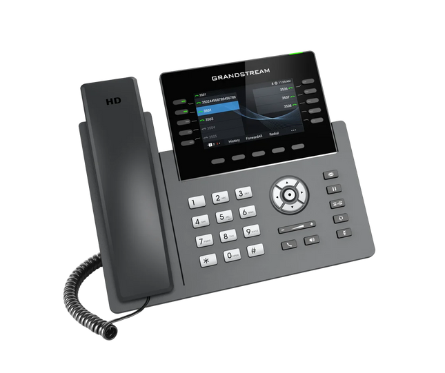 Grandstream GRP2615 Teléfono IP de 10 Líneas, 16 Cuentas SIP, Wi-Fi, Bluetooth, PoE y Pantalla de 4.3"